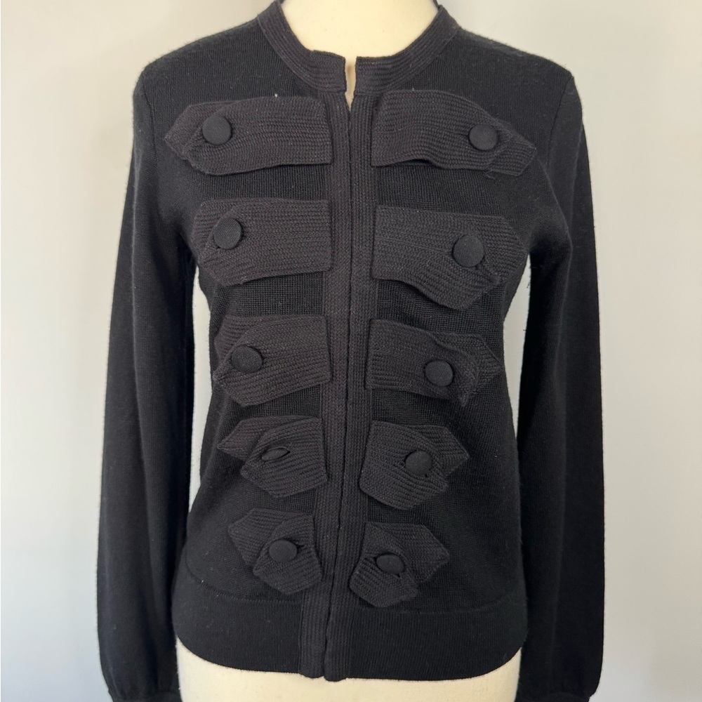Hugo Boss Black Cardigan with Decorative Front Detailing | Size M - Picture 10 of 16